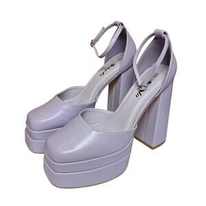 Shein Pastel purple platform Maryland heels bratz doll Y2K Disco 70s hippie